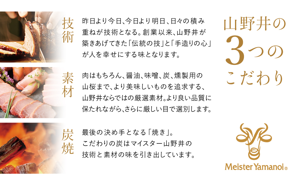 □【マイスター山野井】釜炊きチャーシューと合鴨スモークの詰め合わせ（6種）