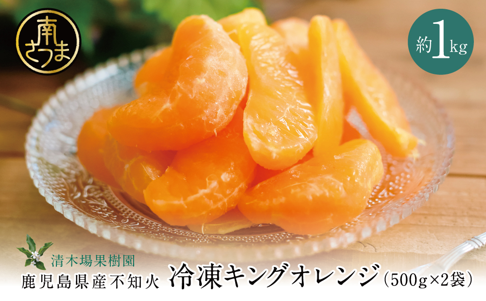 □【南さつま市産】冷凍キングオレンジ（不知火）1kg（500g×2）