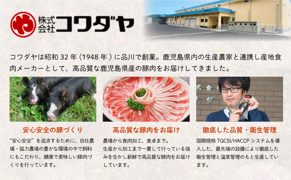 □【毎月届く定期便】黒豚のプロフェッショナル「コワダヤ」の厳選黒豚味わい尽くしコース（全12回）