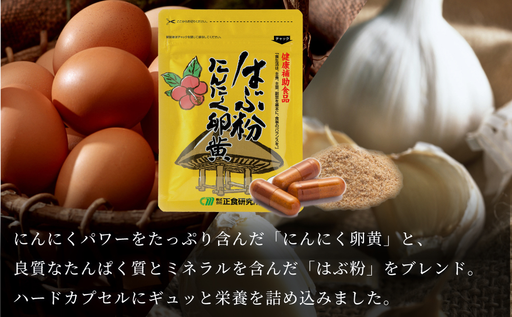 □【健康補助食品】はぶ粉にんにく卵黄 （31粒入り×2袋）
