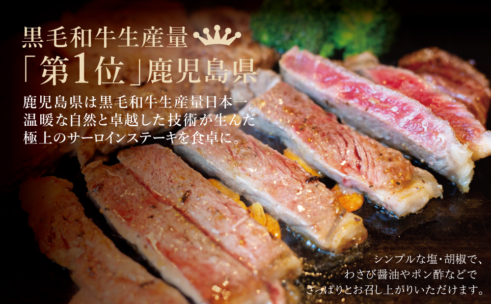□【鹿児島県産】黒毛和牛 サーロインステーキ 約500g (約170g×3枚)