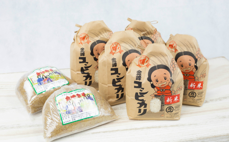 □特別栽培米 金峰コシヒカリ石蔵米5kg（1kg×5袋）・金峰みそセット