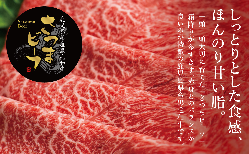 □【鹿児島県産】 ブランド黒毛和牛 さつまビーフ カタスライス 450g