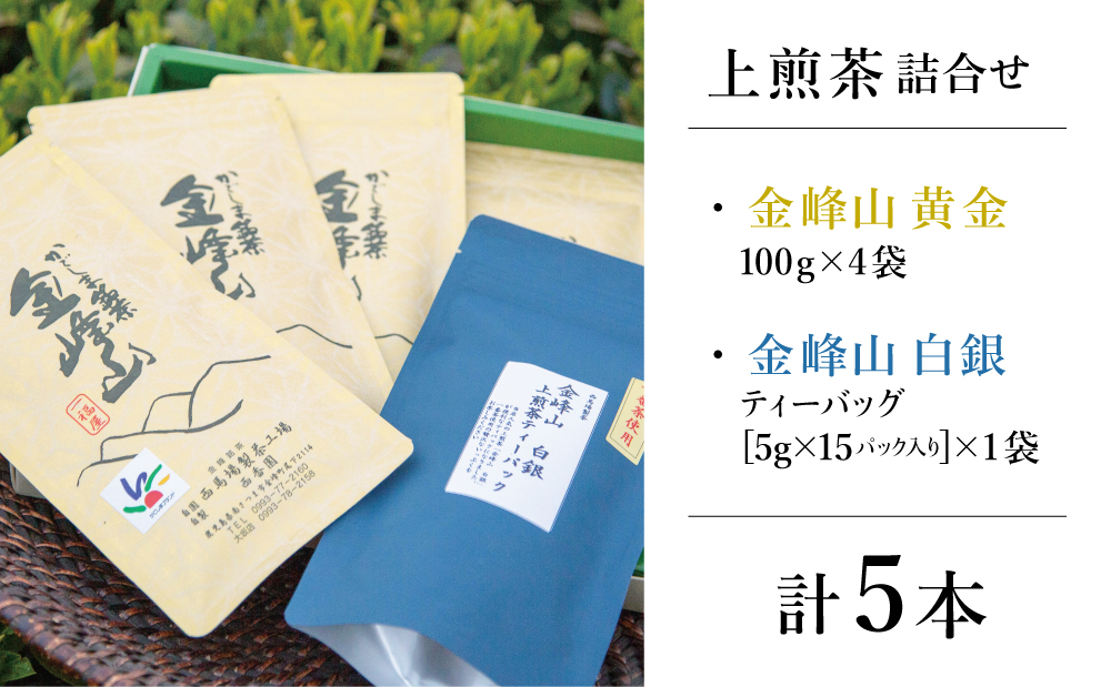 □【鹿児島茶】自園自製 上煎茶＆上煎茶ティーパックの詰め合わせ 贈答用
